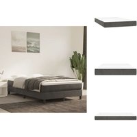 Taschenfederkernmatratze Dunkelgrau 120x200x20 cm Samt - Samtmatratze - Federkernmatratze - Doppelbettmatratze - Matratze 120x200 - Dunkelgraue Taschenfederkernmatratze Dunkelgrau 120x200x20 cm Samt - Samtmatratze - Federkernmatratze - Doppelbettmatratze - Matratze 120x200 - Dunkelgraue von VIDAXL