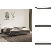 Taschenfederkernmatratze Dunkelgrau 160x200x20 cm Samt - Samtmatratze - Federkernmatratze - Doppelbettmatratze - Matratze 160x200 - Dunkelgraue von VIDAXL