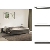 Taschenfederkernmatratze Dunkelgrau 180x200x20 cm Samt - Samtmatratze - Federkernmatratze - Doppelbettmatratze - Matratze 180x200 - Dunkelgraue von VIDAXL