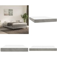 Vidaxl - Taschenfederkernmatratze Hellgrau 140x200x20 cm Samt - Samtmatratze - Federkernmatratze - Taschenfederkernmatratze - Matratze Hellgrau von VIDAXL