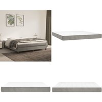 Vidaxl - Taschenfederkernmatratze Hellgrau 180x200x20 cm Samt - Samtmatratze - Federkernmatratze - Doppelbettmatratze - Matratze Hellgrau von VIDAXL