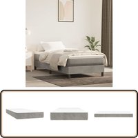 Vidaxl - Taschenfederkernmatratze Hellgrau 90x190x20 cm Samt - Samtmatratze - Federkernmatratze - Mittelhartes Matratze - Schlafsystem von VIDAXL