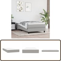 Vidaxl - Taschenfederkernmatratze Hellgrau 90x200x20 cm Stoff - Taschenfederkernmatratze - Matratze - Bettwäsche - Schlafsystem - Federkernmatratze von VIDAXL