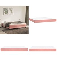 Vidaxl - Taschenfederkernmatratze Rosa 180x200x20 cm Samt - Samtmatratze - Federkernmatratze - Doppelbettmatratze - Rosa Matratze - Bequeme Matratze von VIDAXL