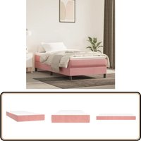Taschenfederkernmatratze Rosa 80x200x20 cm Samt - Samtmatratze - Federkernmatratze - Bettmatratze - Rosa Matratze - Doppelbettmatratze von VIDAXL