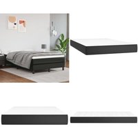 Vidaxl - Taschenfederkernmatratze Schwarz 120x200x20 cm Kunstleder - Taschenfederkernmatratze - Schlafkomfort - Mittelhart - Kunstleder - Doppelbett von VIDAXL