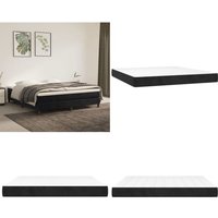 Vidaxl - Taschenfederkernmatratze Schwarz 160x200x20 cm Samt - Samtmatratze - Federkernmatratze - Doppelbettmatratze - Matratze Schwarz von VIDAXL