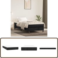 Taschenfederkernmatratze Schwarz 80x200x20 cm Samt - Samtmatratze - Federkernmatratze - Doppelbettmatratze - Schlafsystem - Bettwäsche von VIDAXL