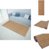 Vidaxl - Teppich Bambus 100 x 160 cm Braun - Bambus Teppich - Wohnzimmer Teppich - Naturfaser Teppich - Rutschfeste Matte - Bodenbelag von VIDAXL