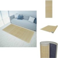 Vidaxl - Teppich Bambus Natur Rechteckig 80x200 cm - Bambus Teppich - Naturfaser Teppich - Rattan Teppich - Wohnzimmer Teppich - Flur Teppich von VIDAXL