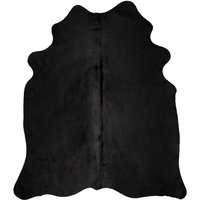 Teppich,Fußmatte Echtes Rindsleder Schwarz 150x170 cm vidaXL von BONNEVIE