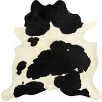 Teppich,Fußmatte Echtes Rindsleder Schwarz und Weiß 150x170 cm vidaXL von BONNEVIE