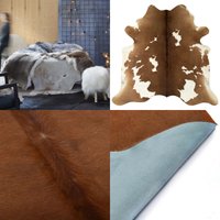 Vidaxl - Teppich Echtes Rindsleder Braun und Weiß 180x220 cm - Rinderleder Teppich - Lederteppich - Wohnaccessoire - Dekorative Decken - Landhaus von VIDAXL