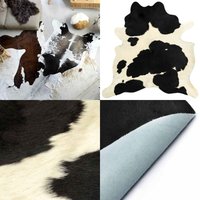 Teppich Echtes Rindsleder Schwarz und Weiß 180x220 cm - Lederteppich - Wohnteppich - Kuhfellteppich - Wohnaccessoires - Boho Stil - Home & Living von VIDAXL