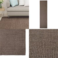 Teppich Natur Sisal 80x300 cm Braun - Sisalteppich - Naturfaser - Wohnzimmerteppich - Flurvorleger - Brauner Teppich - Home & Living von VIDAXL