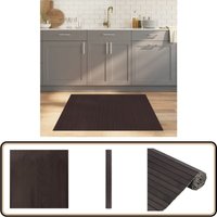 Vidaxl - Teppich Rechteckig Dunkelbraun 100x100 cm Bambus - Bambus Teppich - Wohnraum Teppich - Rutschfester Teppich - Naturfaser Teppich - Braun von VIDAXL