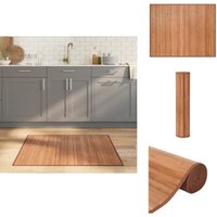 Teppich Rechteckig Natur 80x100 cm Bambus - Naturteppich - Bambus Teppich - Wohnraumteppich - Flurmatte - Rutschfeste Matte von VIDAXL