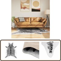 Vidaxl - Teppich Schwarz Weiß 120x170 cm Zebramuster Waschbar Rutschfest - Samt Teppich - Wohnzimmer Teppich - Tiermuster Teppich - Zebra Teppich Vidaxl - Teppich Schwarz Weiß 120x170 cm Zebramuster Waschbar Rutschfest - Samt Teppich - Wohnzimmer Teppich - Tiermuster Teppich - Zebra Teppich von VIDAXL