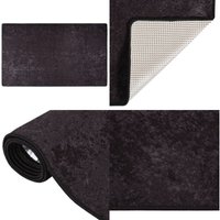 Vidaxl - Teppich Waschbar Anthrazit 120x180 cm Rutschfest - Samt Teppich - Wohnzimmer Teppich - Flur Teppich - Anthrazit Teppich - Flauschige von VIDAXL