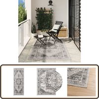 Teppich arbizu Indoor und Outdoor Vintage-Design 140x200 cm - Teppich - Wohnzimmerteppich - Flurteppich - Esszimmerteppich - Schlafzimmersteppich von VIDAXL