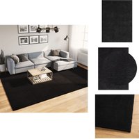 Vidaxl - Teppich huarte Kurzflor Weich und Waschbar Schwarz 240x340 cm - Kurzflor-Teppich - Schwarzer Teppich - Flauschiger Teppich - Polyester Vidaxl - Teppich huarte Kurzflor Weich und Waschbar Schwarz 240x340 cm - Kurzflor-Teppich - Schwarzer Teppich - Flauschiger Teppich - Polyester von VIDAXL
