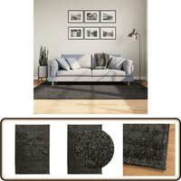 Vidaxl - Teppich istan Hochflor Glänzend Anthrazit 140x200 cm - Weicher Teppich - Hochflor - Anthrazit - Polyester - Rutschfest Vidaxl - Teppich istan Hochflor Glänzend Anthrazit 140x200 cm - Weicher Teppich - Hochflor - Anthrazit - Polyester - Rutschfest von VIDAXL