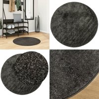 Vidaxl - Teppich istan Hochflor Glänzend Anthrazit ø 80 cm - Weicher Teppich - Hochflor - Anthrazit - Polyester - Rutschfest - Home & Living Vidaxl - Teppich istan Hochflor Glänzend Anthrazit ø 80 cm - Weicher Teppich - Hochflor - Anthrazit - Polyester - Rutschfest - Home & Living von VIDAXL