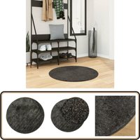 Vidaxl - Teppich istan Hochflor Glänzend Anthrazit ø 80 cm - Weicher Teppich - Hochflor - Anthrazit - Polyester - Rutschfest Vidaxl - Teppich istan Hochflor Glänzend Anthrazit ø 80 cm - Weicher Teppich - Hochflor - Anthrazit - Polyester - Rutschfest von VIDAXL