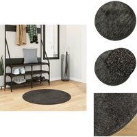 Vidaxl - Teppich istan Hochflor Glänzend Anthrazit ø 80 cm - Weicher Teppich - Hochflor - Anthrazit - Polyester - Rutschfest Vidaxl - Teppich istan Hochflor Glänzend Anthrazit ø 80 cm - Weicher Teppich - Hochflor - Anthrazit - Polyester - Rutschfest von VIDAXL
