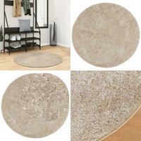 Vidaxl - Teppich istan Hochflor Glänzend Beige ø 100 cm - Weicher Teppich - Hochflor - Kunstfell - Beige - Rutschfest - Home & Living Vidaxl - Teppich istan Hochflor Glänzend Beige ø 100 cm - Weicher Teppich - Hochflor - Kunstfell - Beige - Rutschfest - Home & Living von VIDAXL