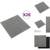 Vidaxl - Teppichfliesen 20 Stk. 5 m² 50x50 cm Grau - Teppichfliesen - PVC-Boden - Designboden - Wohnbereich - Küche von VIDAXL