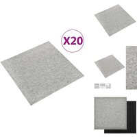 Vidaxl - Teppichfliesen 20 Stk. 5 m² 50x50 cm Hellgrau - Teppichfliesen - PVC-Boden - Designboden - Wohnbereich - Küche von VIDAXL