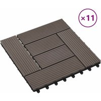 Vidaxl - Terrassenfliesen 11 Stück wpc 30 x 30 cm 1 qm Dunkelbraun Vidaxl - Terrassenfliesen 11 Stück wpc 30 x 30 cm 1 qm Dunkelbraun von VIDAXL