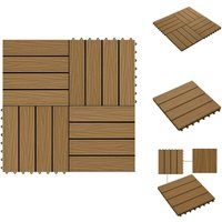 Vidaxl - Terrassenfliesen 11Stk. Tief Geprägt wpc 30x30cm 1 qm Teakfarbe - Terrassendielen - Gartenmöbel - Outdoor Dekoration - wpc Dielen - Holzoptik Vidaxl - Terrassenfliesen 11Stk. Tief Geprägt wpc 30x30cm 1 qm Teakfarbe - Terrassendielen - Gartenmöbel - Outdoor Dekoration - wpc Dielen - Holzoptik von VIDAXL