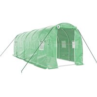Gewächshaus,Treibhaus mit Stahlrahmen Grün 12 m² 6x2x2 m Vidaxl von VIDAXL