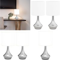 Tischlampen 2 Stk. Touch-Sensor Weiß E14 - Tischlampe - Stehlampe - Wohnzimmer Deko - led Licht - Modernes Design - Home & Living von VIDAXL