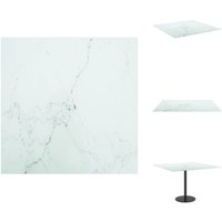 Tischplatte Weiß 60x60 cm 6 mm Hartglas in Marmoroptik - Tischplatte - Glastischplatte - Marmor Design - Esstisch Platte - Wohnzimmer Dekoration Tischplatte Weiß 60x60 cm 6 mm Hartglas in Marmoroptik - Tischplatte - Glastischplatte - Marmor Design - Esstisch Platte - Wohnzimmer Dekoration von VIDAXL