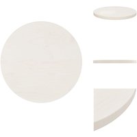 Tischplatte Weiß Ø40x2,5 cm Massivholz Kiefer - Runde Tischplatte - Esstisch Platte - Wohnzimmer Tischplatte - Garten Tischplatte - Kiefer Massiv Tischplatte Weiß Ø40x2,5 cm Massivholz Kiefer - Runde Tischplatte - Esstisch Platte - Wohnzimmer Tischplatte - Garten Tischplatte - Kiefer Massiv von VIDAXL