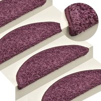 Vidaxl - Stufenmatten 15 Stk. 65x21x4 cm Dunkelviolett Halbrund Groß von VIDAXL