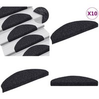 Vidaxl - Treppenmatten Selbstklebend 10 Stk. Schwarz 65x21x4cm - Treppenmatten - Stufenmatten - Laufmatten - Anti-Rutschmatte - Treppenbelag - Home & Vidaxl - Treppenmatten Selbstklebend 10 Stk. Schwarz 65x21x4cm - Treppenmatten - Stufenmatten - Laufmatten - Anti-Rutschmatte - Treppenbelag - Home & von VIDAXL