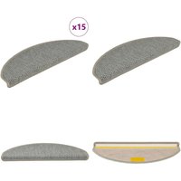 Treppenmatten Selbstklebend Sisal-Look 15 Stk 65x21x4 Hellbeige - Treppenmatten - Teppiche Für Treppen - Stufenmatte - Trittschutz - Rutschfeste von VIDAXL