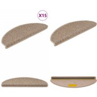 Treppenmatten Selbstklebend Sisal-Optik 15 Stk. 65x21x4 cm Sand - Treppenmatten - Teppiche Für Treppen - Stufenmatten - Rutschfeste Treppenläufer Treppenmatten Selbstklebend Sisal-Optik 15 Stk. 65x21x4 cm Sand - Treppenmatten - Teppiche Für Treppen - Stufenmatten - Rutschfeste Treppenläufer von VIDAXL