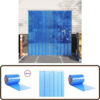 Türvorhang Blau 300x2,6 mm 25 m pvc - pvc Türvorhang - Isolierstreifen - Türschranke - Schallschutz - Insektenschutz von VIDAXL