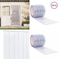 Türvorhang Transparent 200x1,6 mm 10 m pvc - pvc Türvorhang - Transparenter Türvorhang - Isolierstreifen - Schallschutzfolie - Insektenschutz - Home von VIDAXL