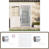 Türvorhang Transparent 200x1,6 mm 50 m pvc - pvc Türvorhang - Transparenter Türvorhang - Isolierstreifen - Schallschutzrollo - Insektenschutz von VIDAXL