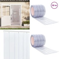 Türvorhang Transparent 200x1,6 mm 50 m pvc - pvc Türvorhang - Transparenter Türvorhang - Isolierstreifen - Schallschutzrollo - Insektenschutz - Home von VIDAXL