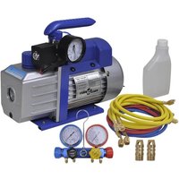 Vidaxl - Vakuumpumpe Einstufig mit 4-Wege-Verteiler-Manometer Set von VIDAXL