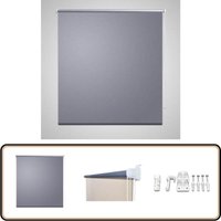 Verdunkelungsrollo 140 x 175 cm grau - Verdunkelung Rollo - Fensterrollo - Raffrollo - Gardine - Raumteiler von VIDAXL