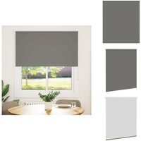 Vidaxl - Verdunkelungsrollo Grau 130x150cm Stoffbreite 126,6cm Polyester - Verdunkelungsrollo - Verdunkelungsrollos - Rollo - Verdunklungsrollo von VIDAXL