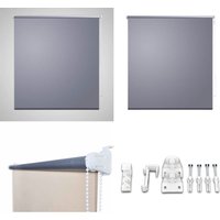 Vidaxl - Verdunkelungsrollo Verdunklungsrollo 160 x 175 cm grau - Verdunkelung Rollo - Fensterrollo - Raffstore - Raumteiler - Schlafzimmer Rollo von VIDAXL
